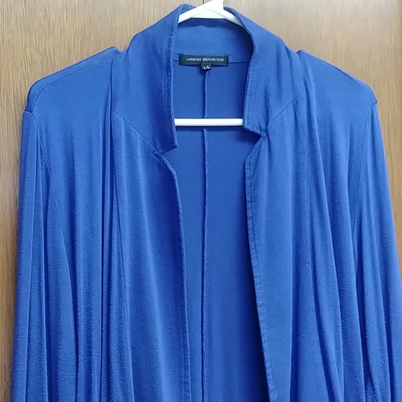 Beautiful blue open hi-low cardigan - Picture 3 of 7